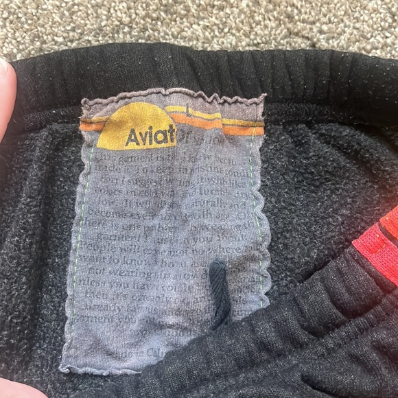 Aviator Nation 4 Stripe Sweatpants Black Joggers Neon Preppy Pants Size L - Picture 3 of 6